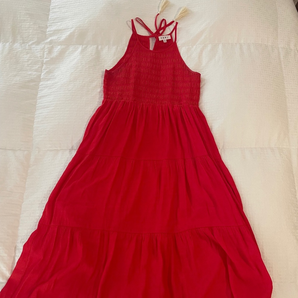 Smocked midi dress